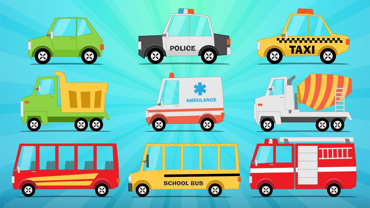 Learn Street Vehicles for Kids in Arabic – تعليم وسائل النقل باللغة العربية للاطفال