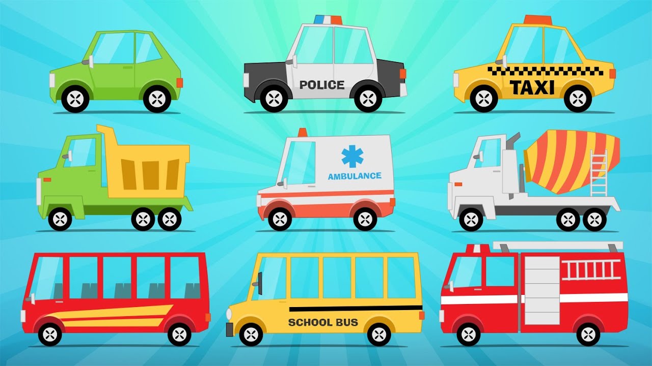 Learn Street Vehicles in English for Kids – تعليم وسائل النقل باللغة الإنجليزية للاطفال