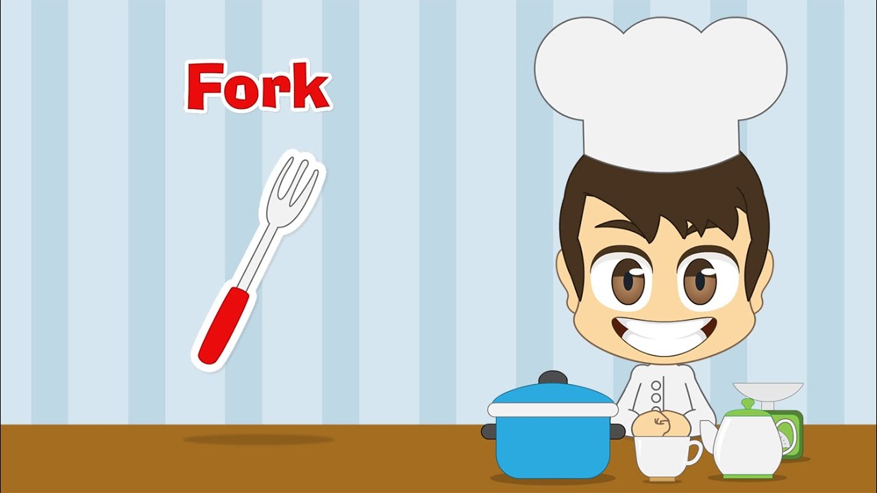 Learn ِKitchen Tools in English for Kids – تعليم أدوات المطبخ باللغة الإنجليزية للاطفال