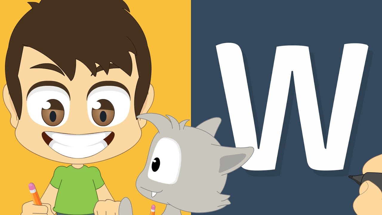 حرف (W) | تعليم كتابة حرف (W) باللغة الإنجليزية للاطفال – تعلم الحروف الإنجليزية مع زكريا
