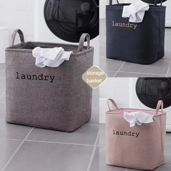 ⁦Paniers de rangement pliables, boîte pour vêtements, Panier à Linge, sac pliant pour vêtements sales, Panier à Linge, jouets, organisateur à domicile⁩ - الصورة ⁦3⁩