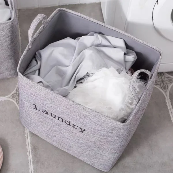 ⁦Paniers de rangement pliables, boîte pour vêtements, Panier à Linge, sac pliant pour vêtements sales, Panier à Linge, jouets, organisateur à domicile⁩ - الصورة ⁦2⁩