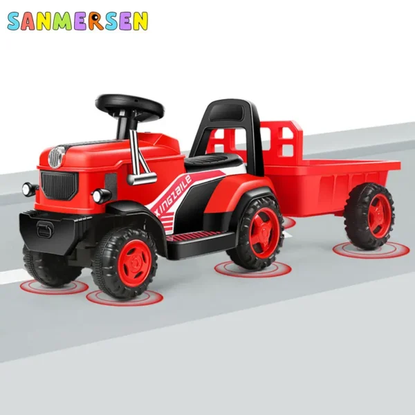⁦Véhicule Électrique à 4 Roues pour Enfant, Véhicule à Conduite Automobile, Charge, Hurcar, Voitures pour Enfants, Tracteur Électrique, Cadeau pour Garçon⁩ - الصورة ⁦5⁩
