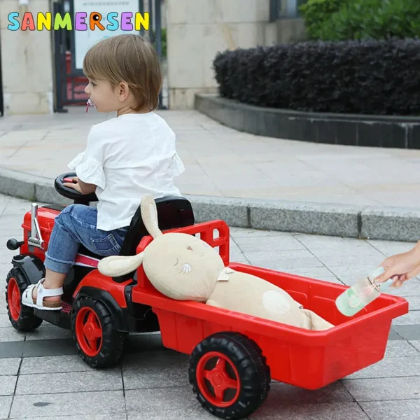 ⁦Véhicule Électrique à 4 Roues pour Enfant, Véhicule à Conduite Automobile, Charge, Hurcar, Voitures pour Enfants, Tracteur Électrique, Cadeau pour Garçon⁩ - الصورة ⁦3⁩