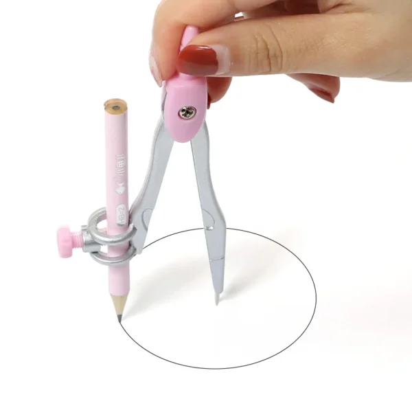 ⁦Ensemble de crayons de géométrie mathématique pour garçon et fille, règle, boussole, mathématiques, étudiant, dessin, acquisition, cadeau, fournitures scolaires, 8 pièces, ensemble⁩ - الصورة ⁦4⁩