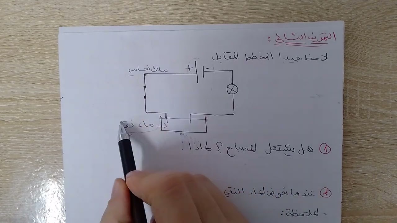 تمارين محلولة حول العوازل والنواقل+الدارة الكهربائية سنة أولى متوسط