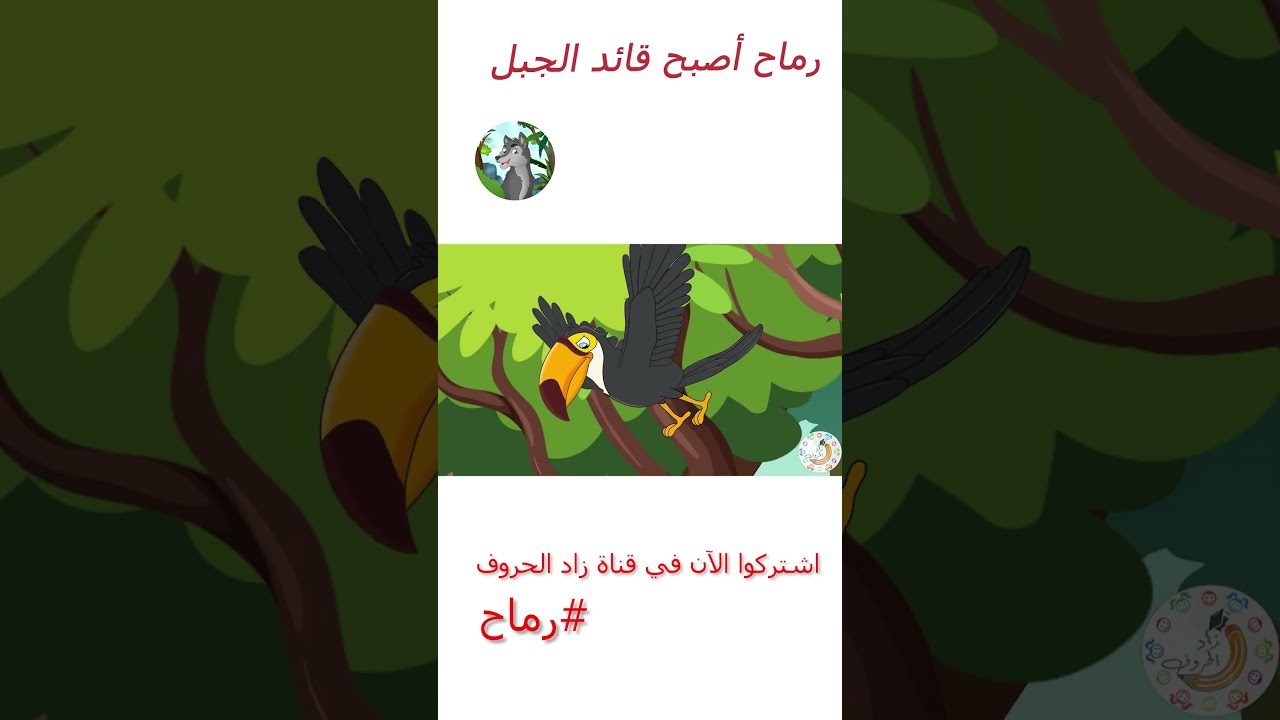 قصص أطفال – قصص قبل النوم – زاد الحروف – رماح – ذئب الجبل – رماح أصبح قائد الجبل #shorts