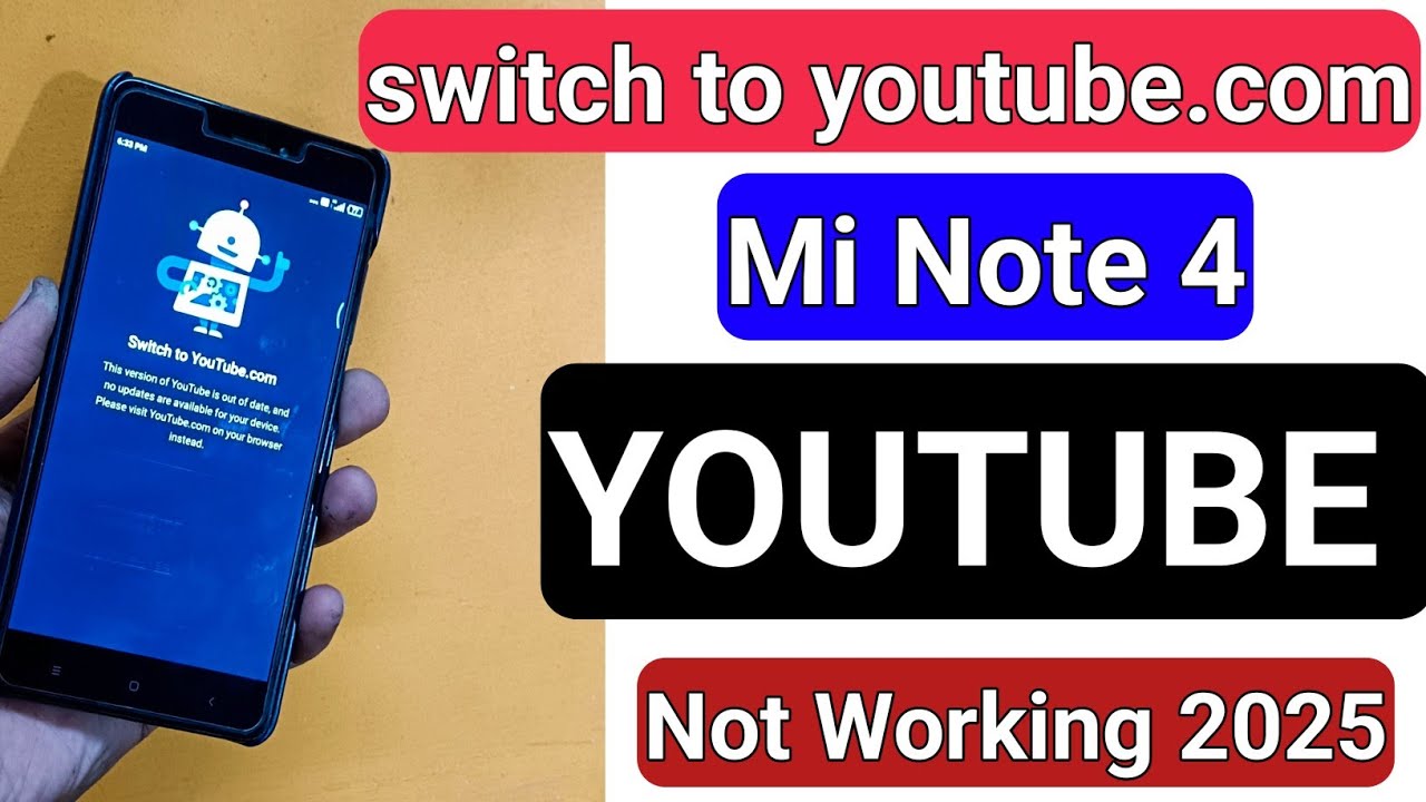Mi Note 4 Switch to youtube