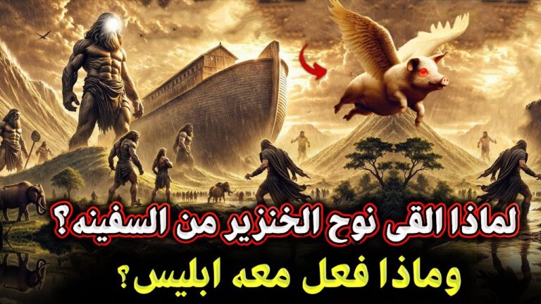 لن تصدق لماذا ألقي نوح الخنزير في الطوفان ؟ وماذا فعل مع ابليس ؟ وكيف دخل السفينه ؟ولماذا دعا الغراب