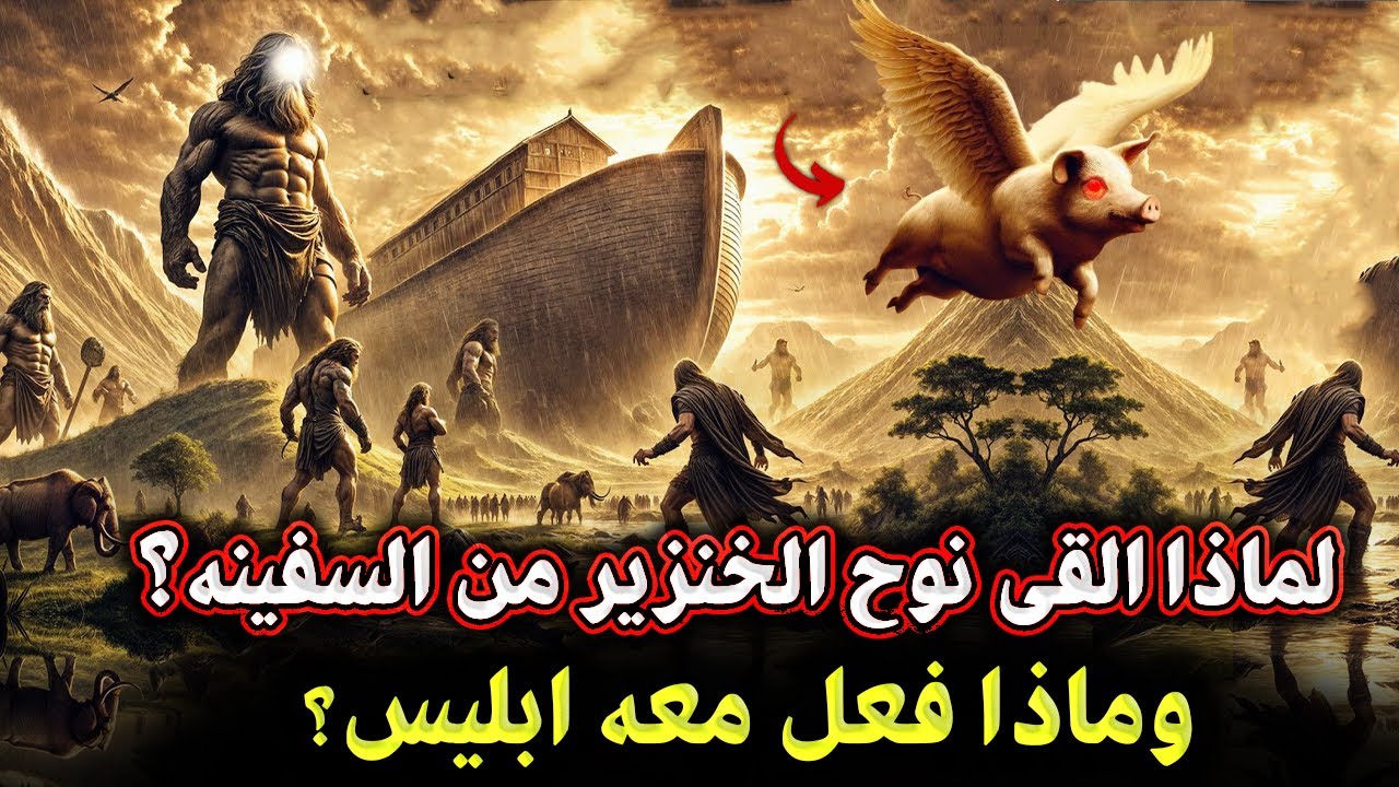 لن تصدق لماذا ألقي نوح الخنزير في الطوفان ؟ وماذا فعل مع ابليس ؟ وكيف دخل السفينه ؟ولماذا دعا الغراب